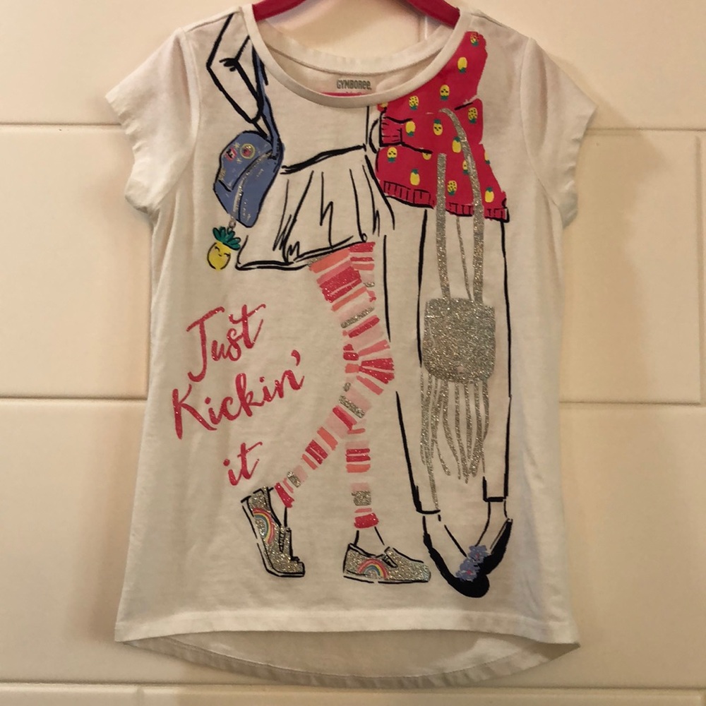 Gymboree girls small print T-shirt just kickin it
